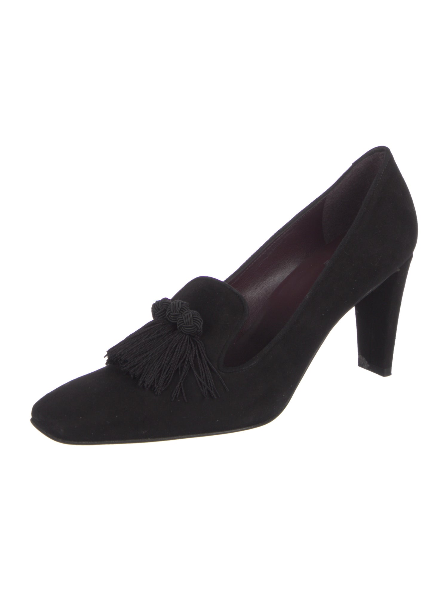 Stuart Weitzman Suede Tassel Accents Pumps