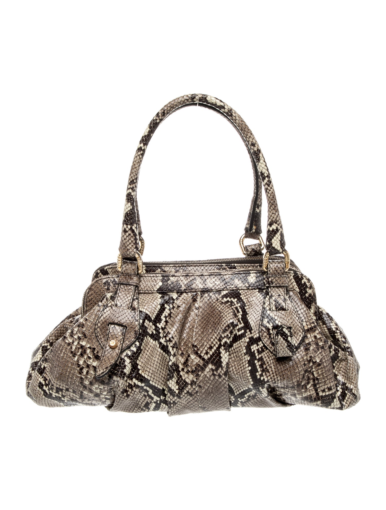 Stuart Weitzman Embossed Leather Shoulder Bag