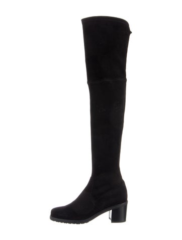 Pre-owned Stuart Weitzman Suede Boots In Black
