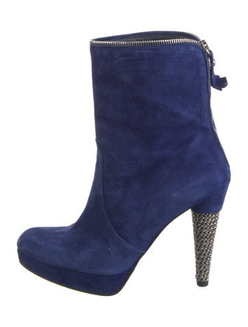 Pre-owned Stuart Weitzman Suede Boots In Blue