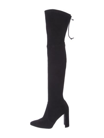 Pre-owned Stuart Weitzman Suede Boots In Black