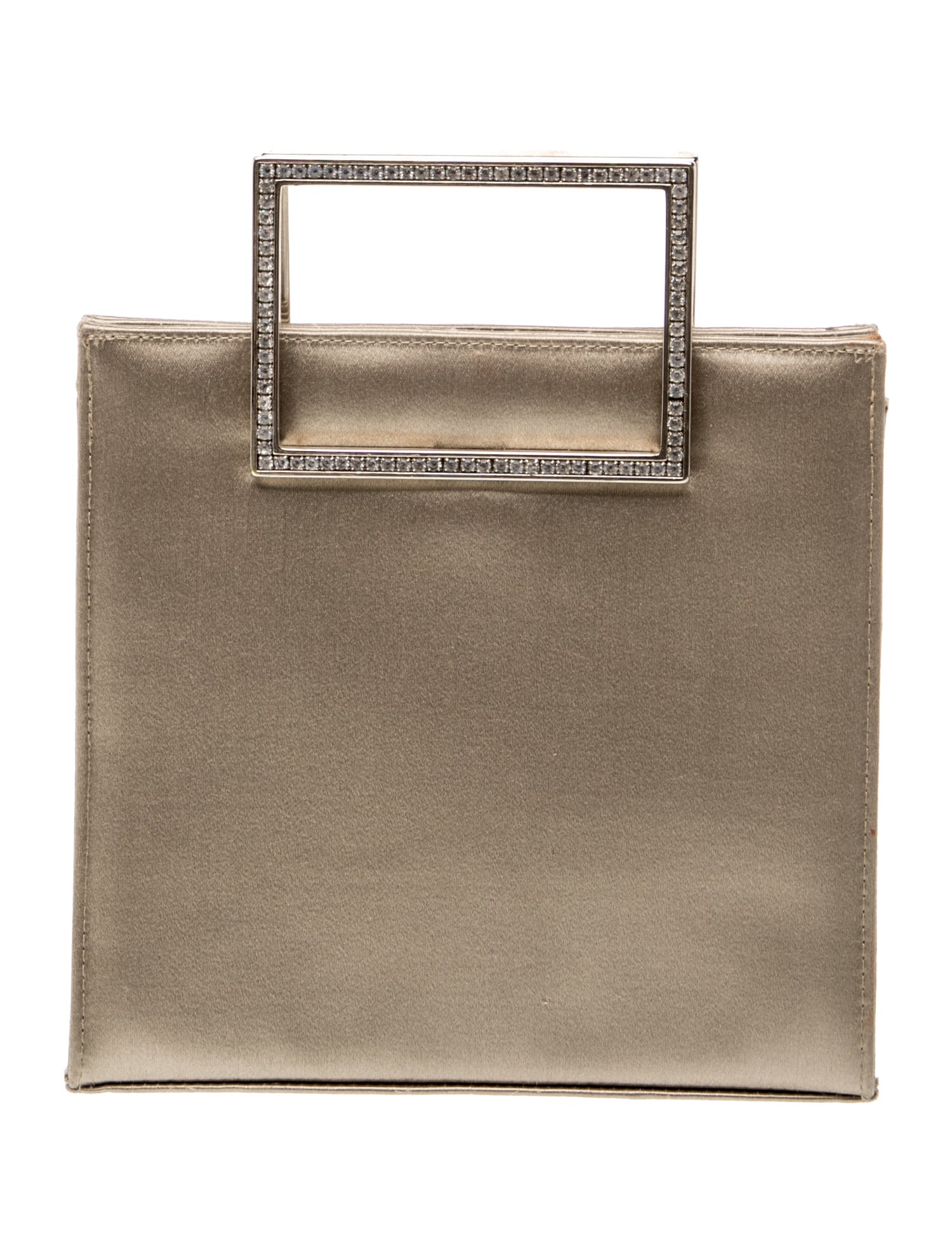 Stuart Weitzman Satin Top Handle Bag
