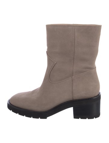 Pre-owned Stuart Weitzman Suede Boots In Neutral