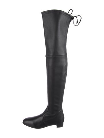 Pre-owned Stuart Weitzman Leather Boots In Black