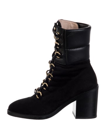 Pre-owned Stuart Weitzman Suede Boots In Black