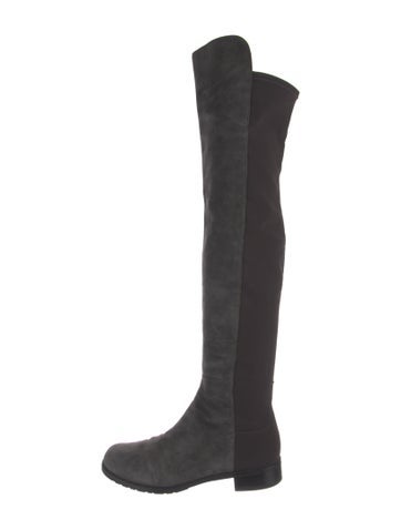 Pre-owned Stuart Weitzman Suede Boots In Gray