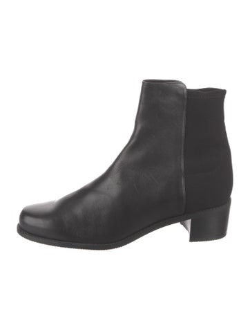 Pre-owned Stuart Weitzman Leather Chelsea Boots In Black