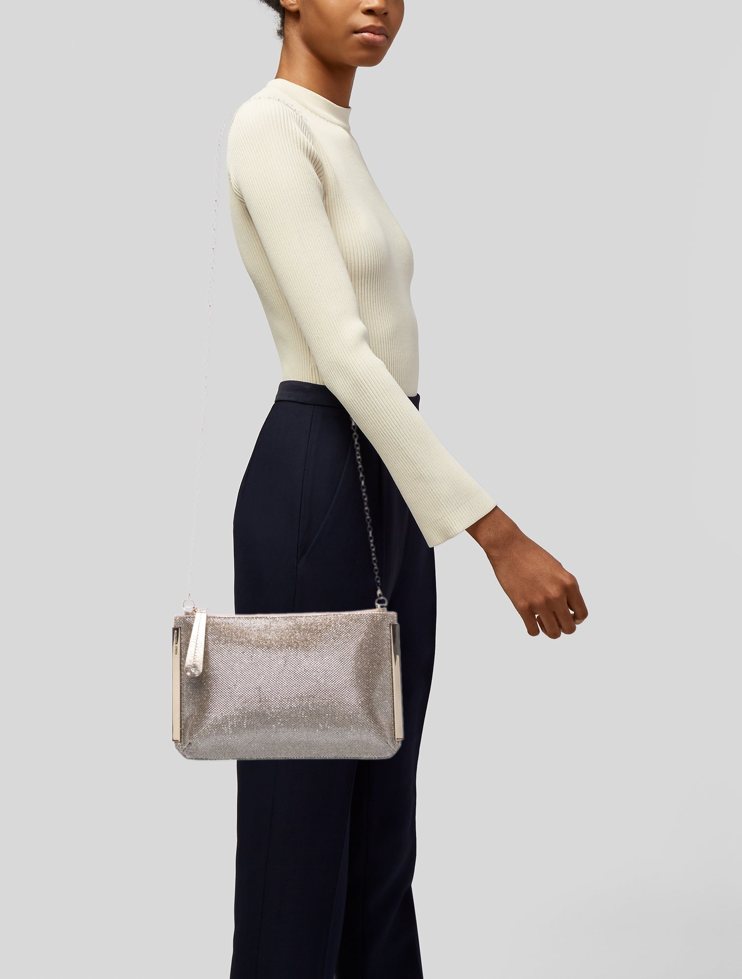 Stuart Weitzman Glitter Clutch