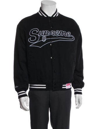 Supreme x Mitchell & Ness Graphic Print Varsity Jacket