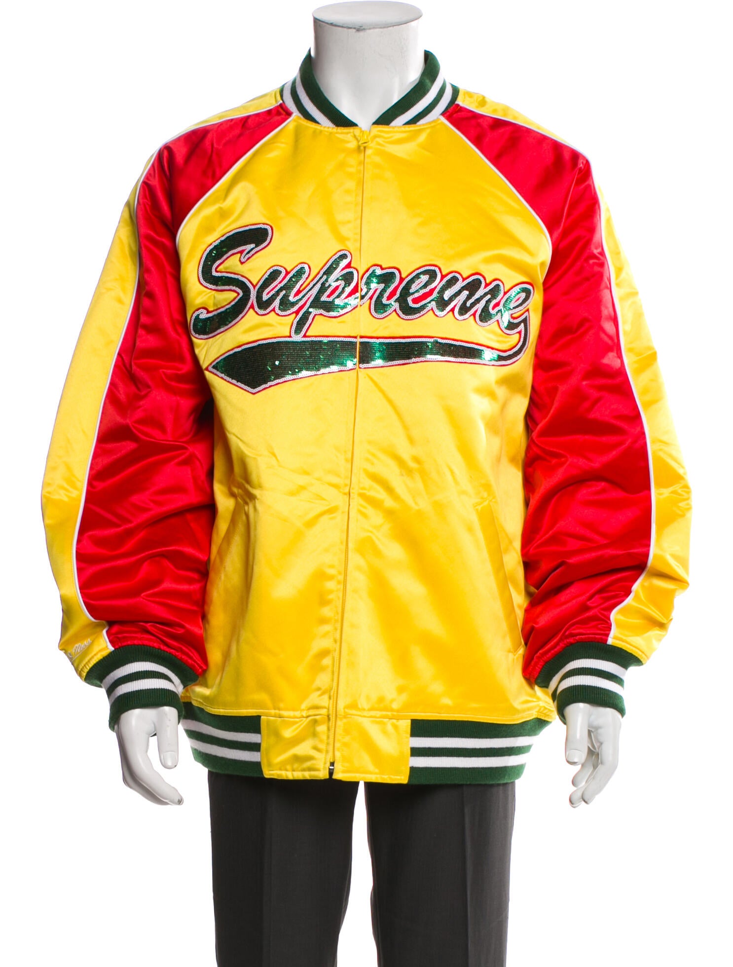 Supreme x Mitchell & Ness Striped Bomber Jacket