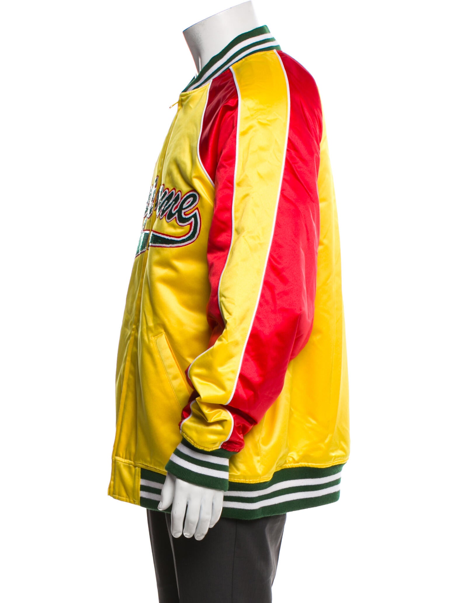 Supreme x Mitchell & Ness Striped Bomber Jacket