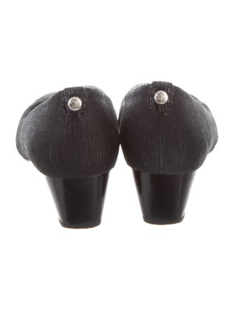 Stuart Weitzman Textured Suede Peep-Toe Pumps