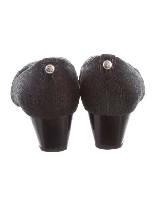 Stuart Weitzman Textured Suede Peep-Toe Pumps