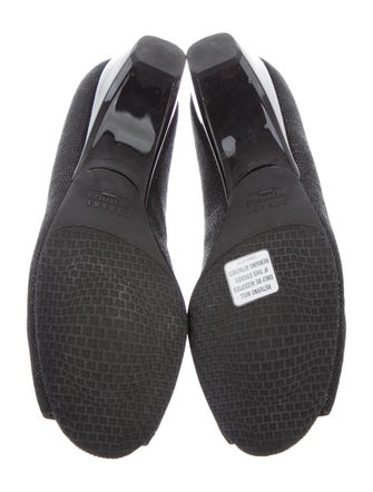 Stuart Weitzman Textured Suede Peep-Toe Pumps