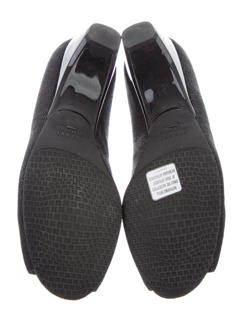 Stuart Weitzman Textured Suede Peep-Toe Pumps