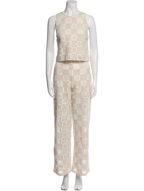 sundays Plaid Print Pant Set