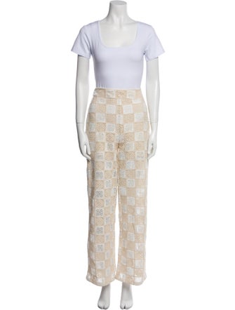 sundays Plaid Print Pant Set