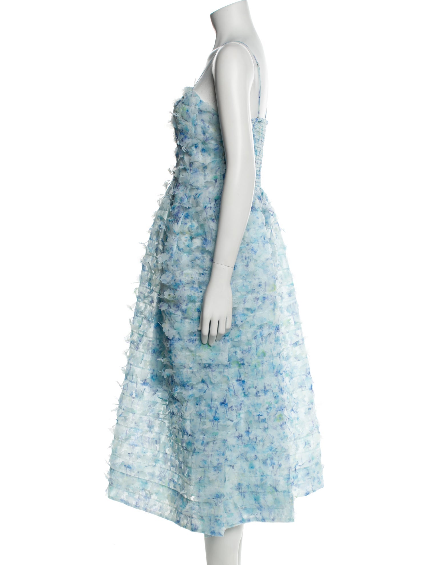 Susan Fang Floral Print Long Dress