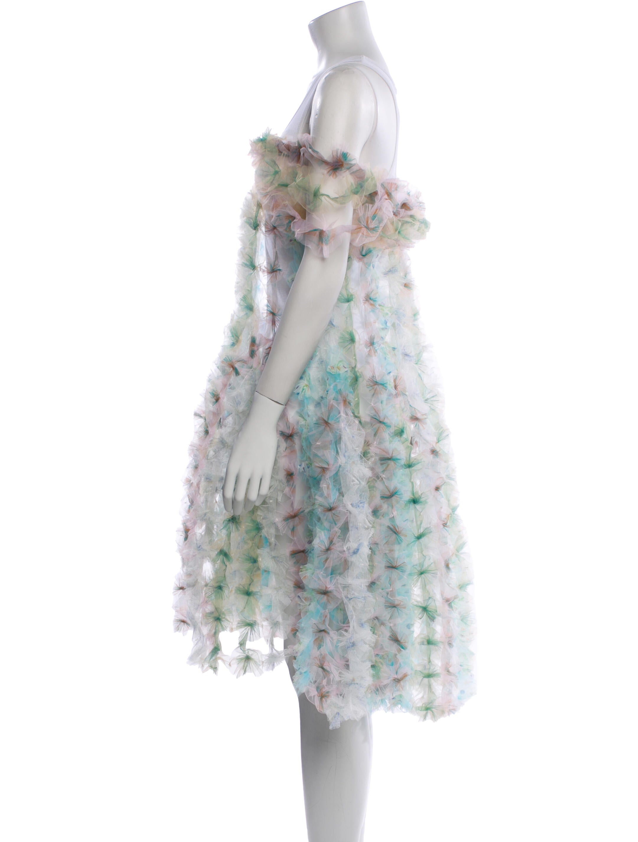 Susan Fang Floral Print Midi Length Dress