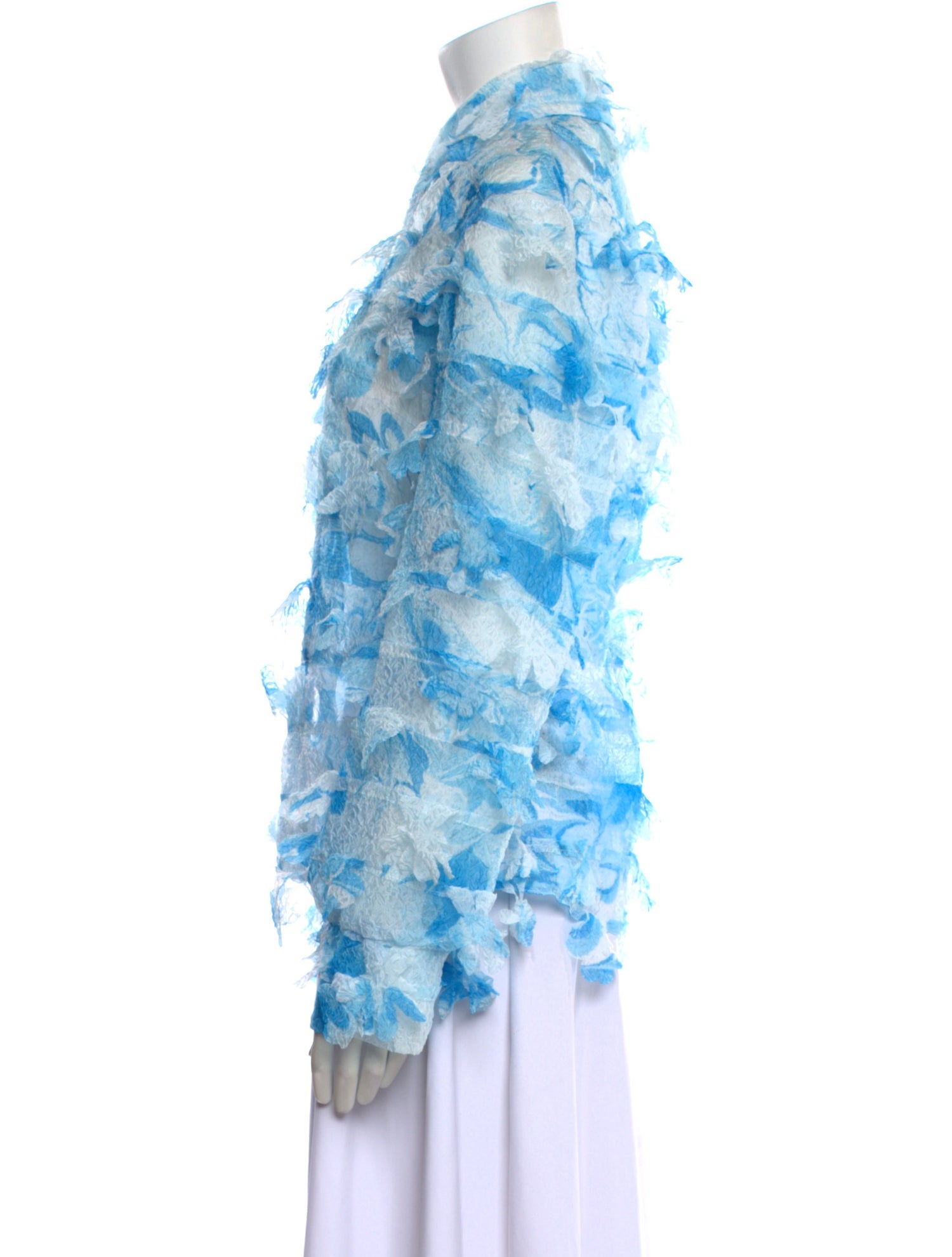 Susan Fang Printed Long Sleeve Button-Up Top w/ Tags