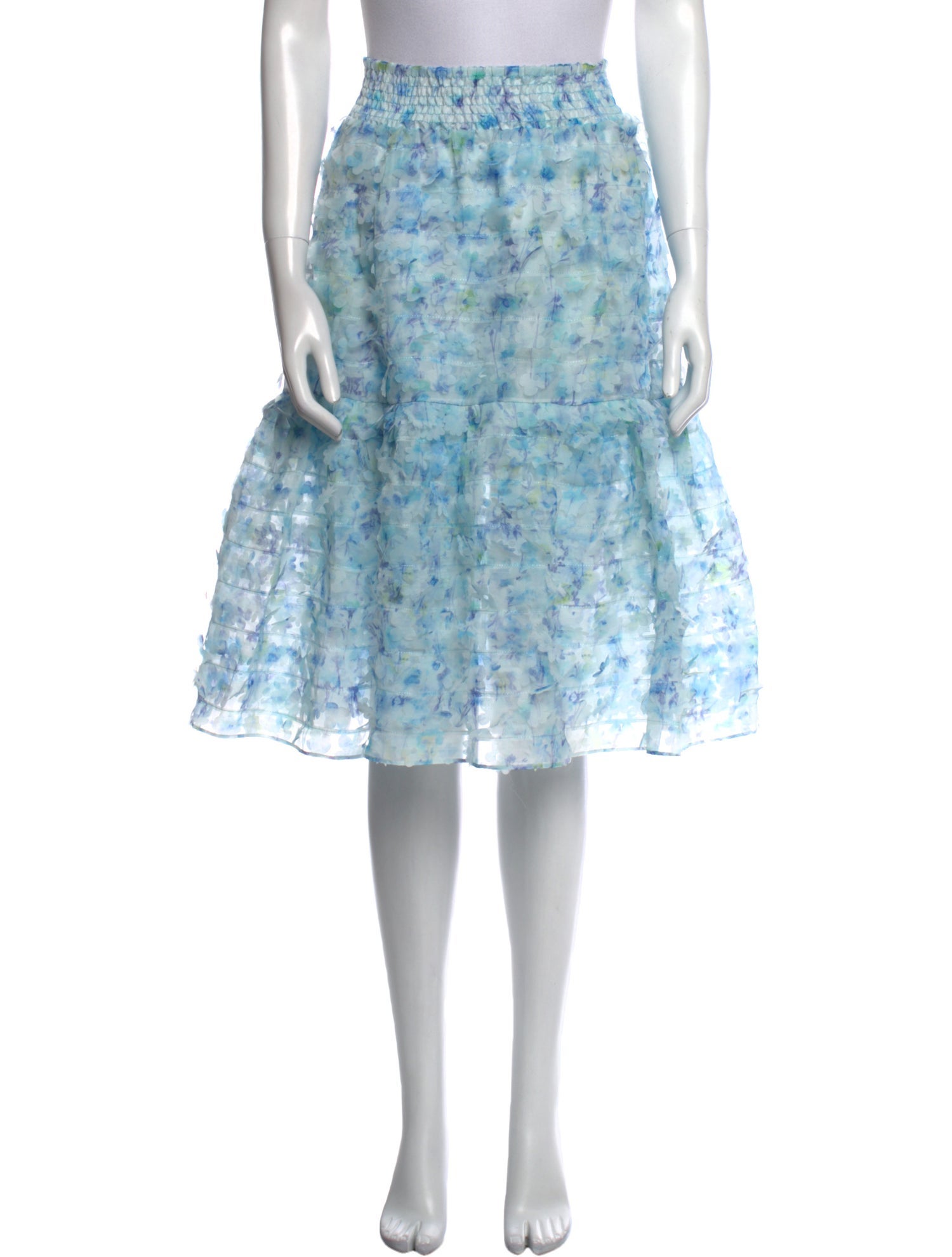 Susan Fang Floral Print Knee-Length Skirt