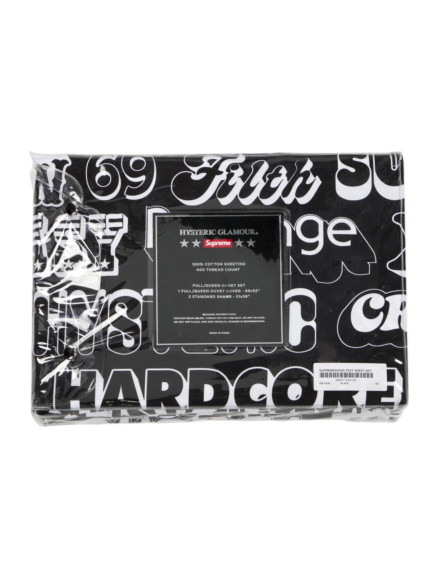 Supreme x Hysteric Glamour Text Duvet + Pillow Set