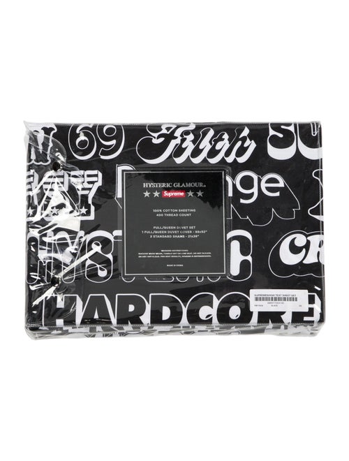 Supreme x Hysteric Glamour Text Duvet + Pillow Set