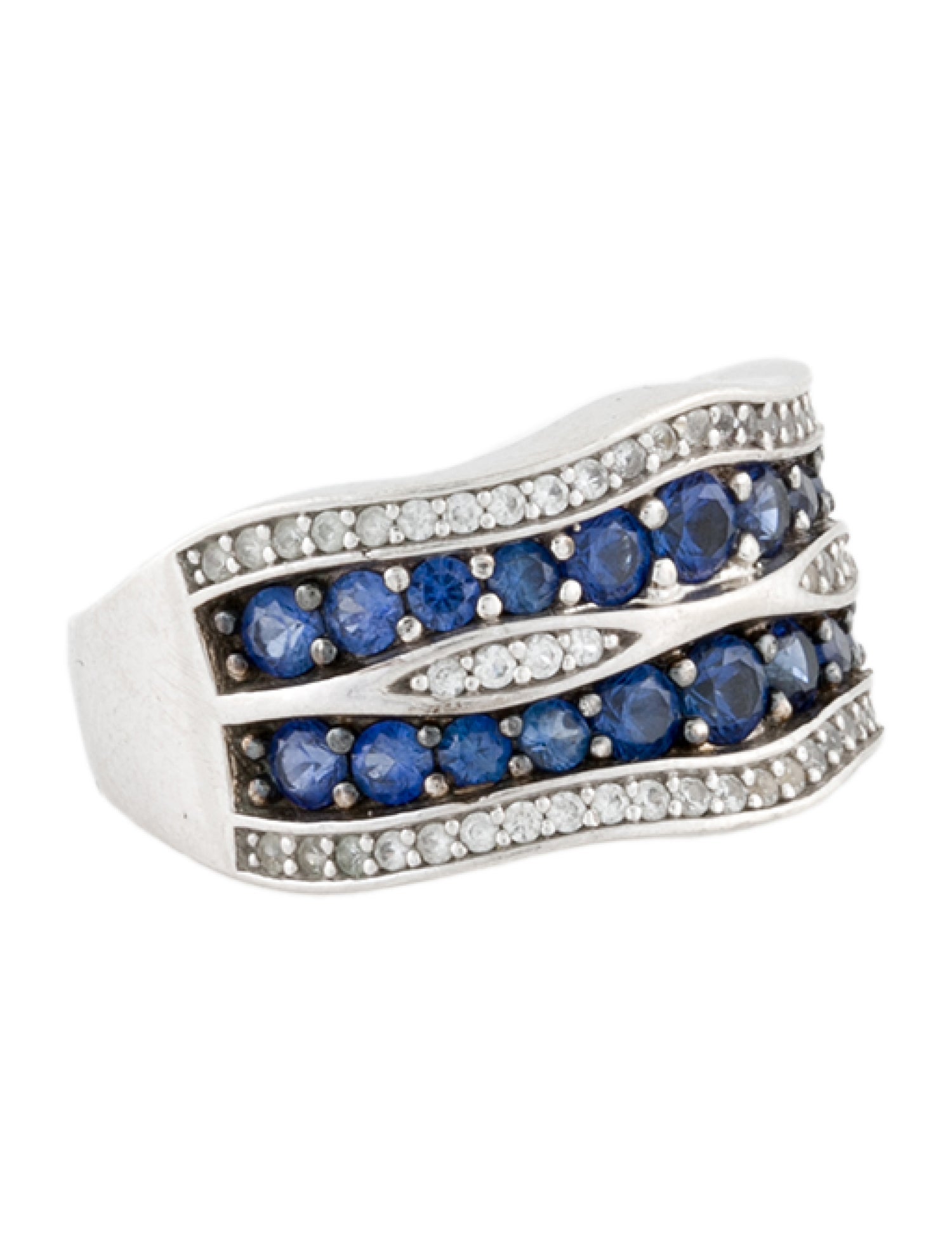 Suzy Levian Synthetic Sapphire Band