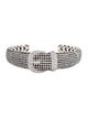 Suzy Levian Cubic Zirconia Buckle Cuff Bracelet