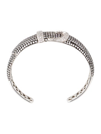 Suzy Levian Cubic Zirconia Buckle Cuff Bracelet