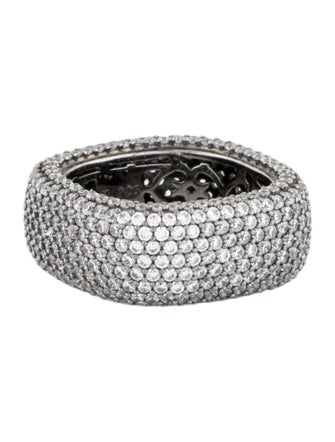 Suzy Levian Cubic Zirconia Square Pave Eternity Ring