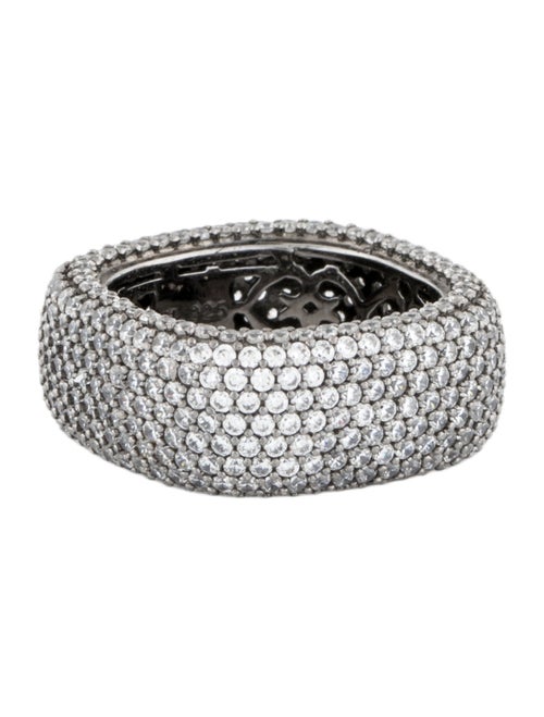 Suzy Levian Cubic Zirconia Square Pave Eternity Ring