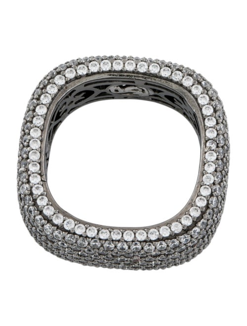 Suzy Levian Cubic Zirconia Square Pave Eternity Ring