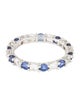 Suzy Levian 2.45ctw Synthetic Sapphire Alternating Eternity Band