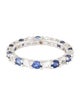 Suzy Levian 2.45ctw Synthetic Sapphire Alternating Eternity Band