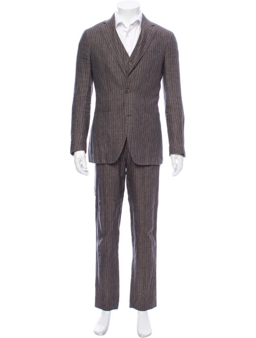 Suitsupply Linen Three-Piece Suit grey