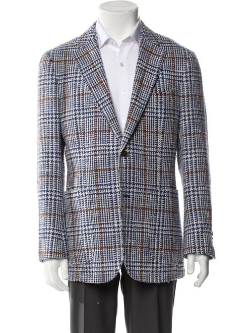 Suitsupply Silk Houndstooth Print Blazer