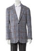Suitsupply Silk Houndstooth Print Blazer