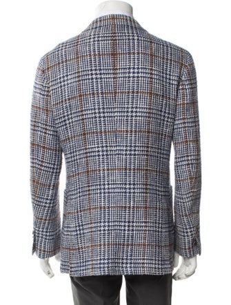 Suitsupply Silk Houndstooth Print Blazer