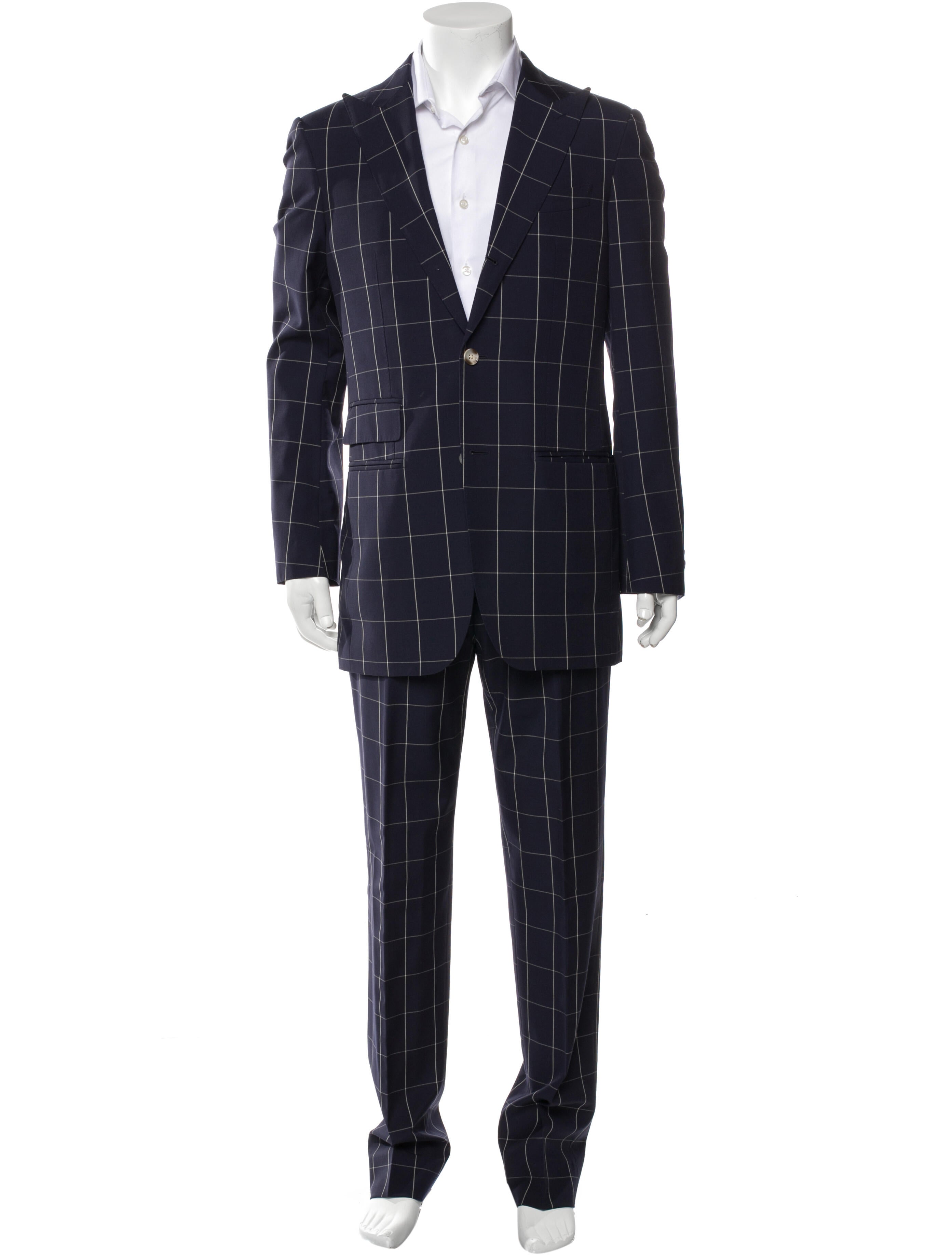 Suitsupply Wool Plaid Print Two-Piece Blazer