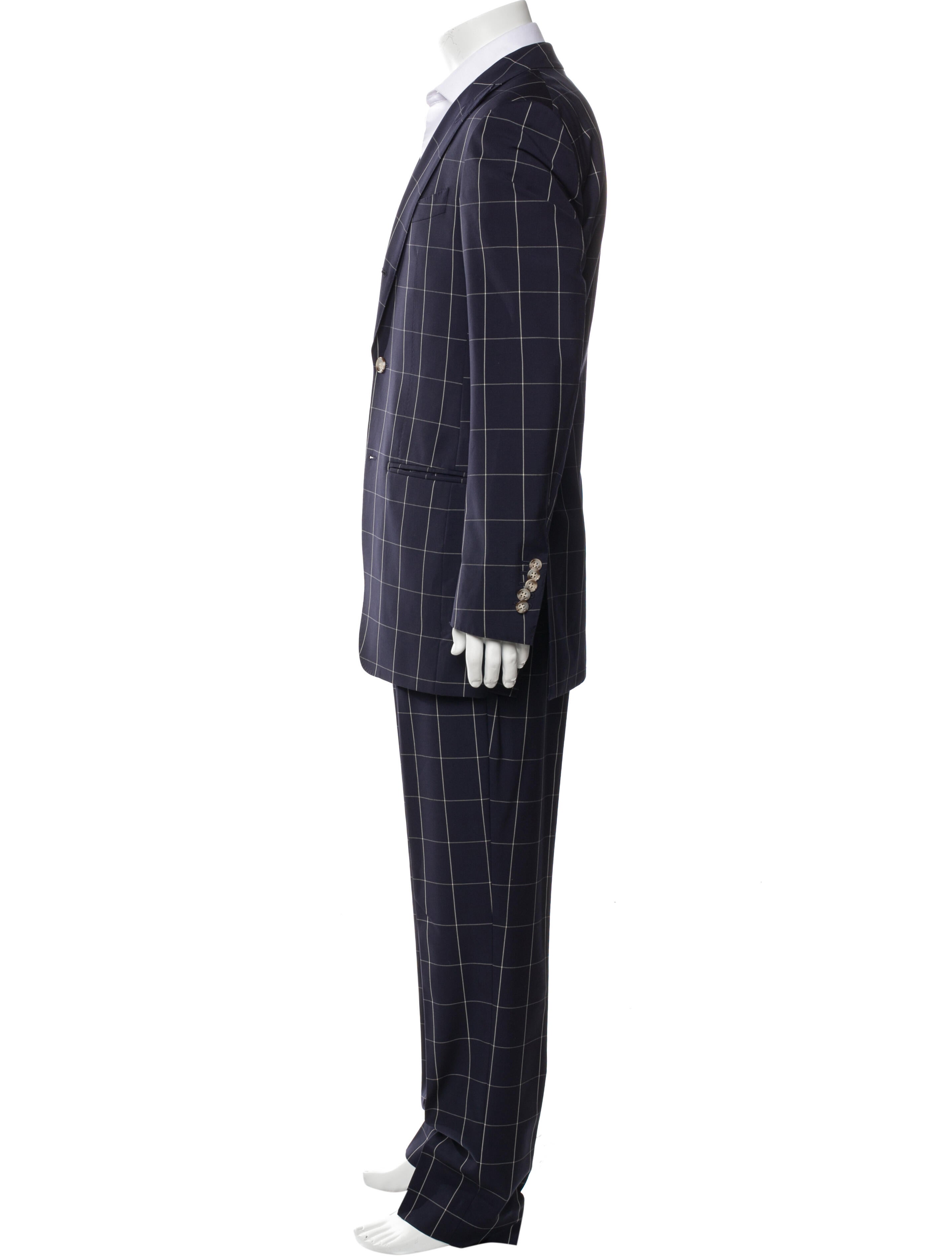Suitsupply Wool Plaid Print Two-Piece Blazer