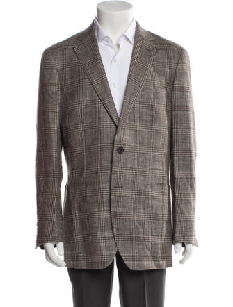 Suitsupply Wool Plaid Print Blazer