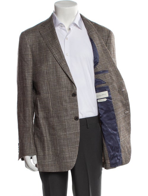 Suitsupply Wool Plaid Print Blazer