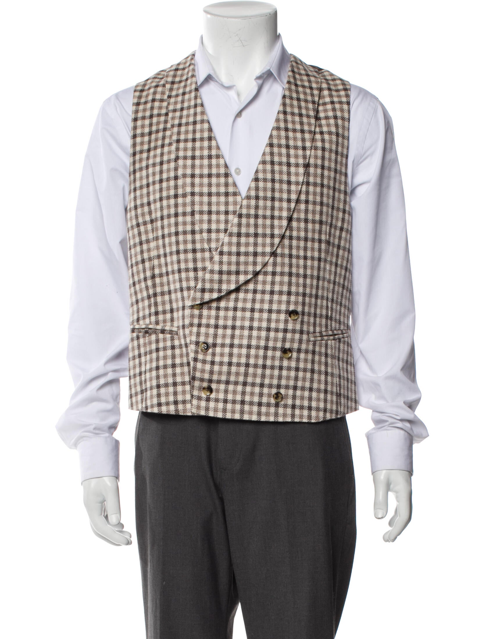 Suitsupply Plaid Print Suit Vest