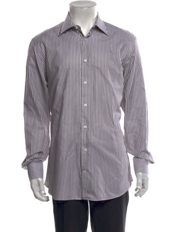 Suitsupply Dress Shirts Striped Long Sleeve Tuxedo Shirt L
