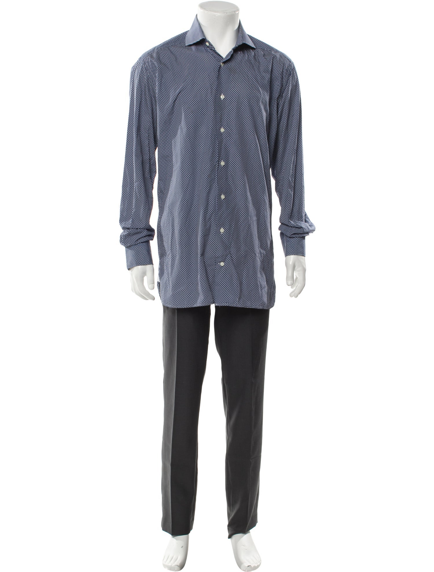 Suitsupply Polka Dot Print Long Sleeve Dress Shirt