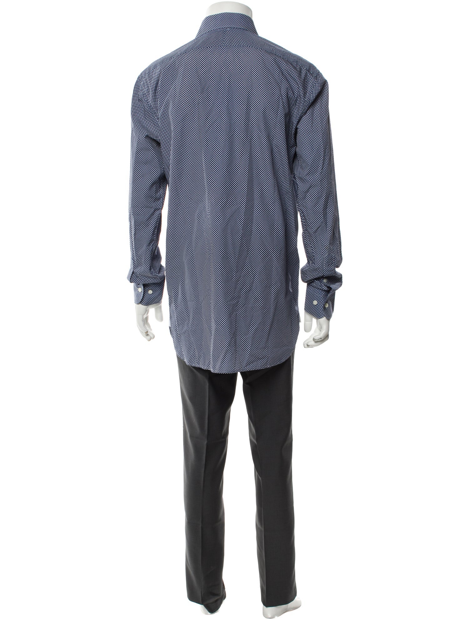 Suitsupply Polka Dot Print Long Sleeve Dress Shirt