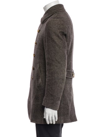 Suitsupply Wool Tweed Pattern Peacoat