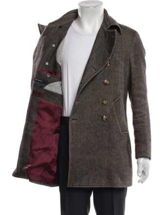Suitsupply Wool Tweed Pattern Peacoat