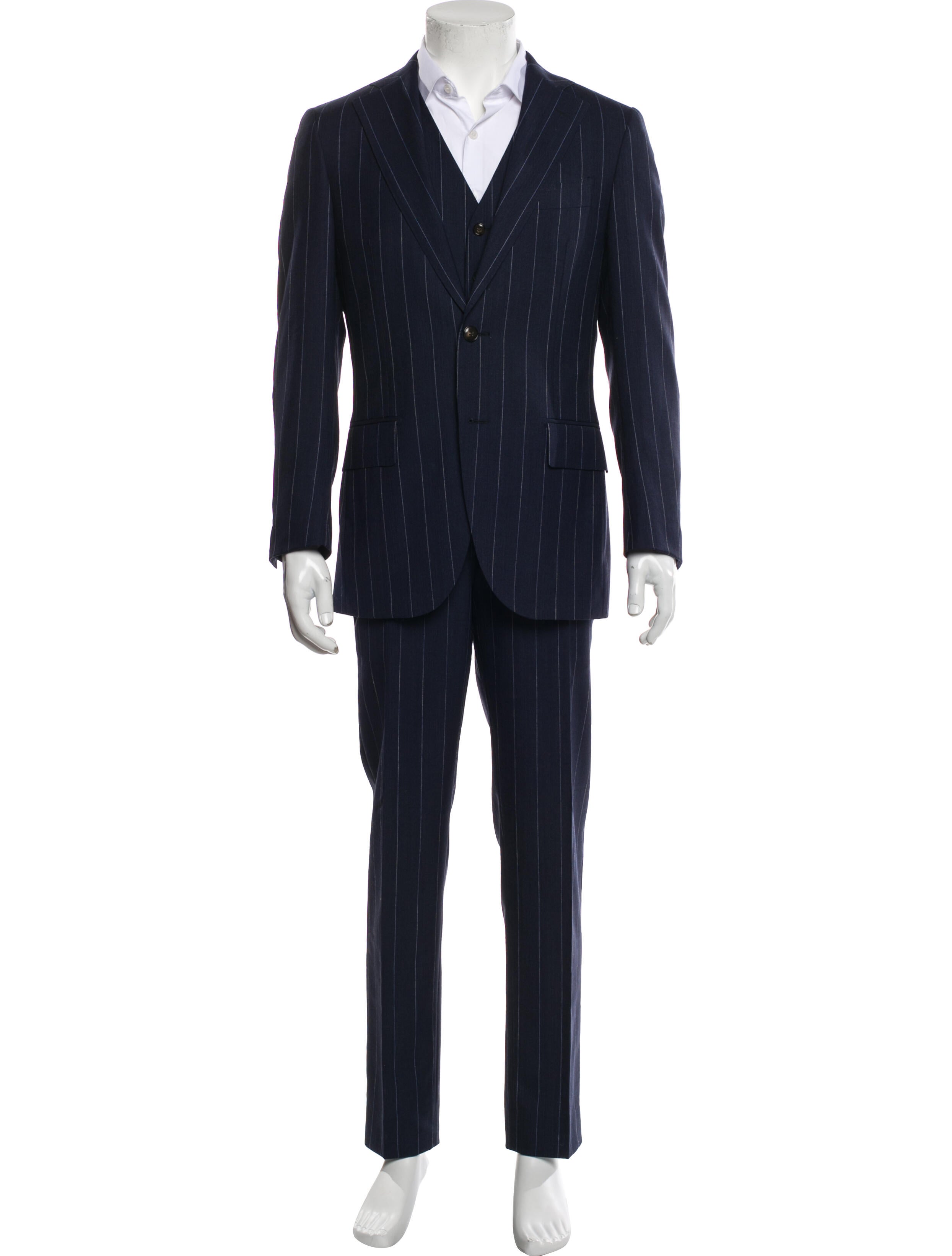 Suitsupply Wool Striped Three-Piece Suit